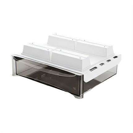 Under Table Hidden Drawer Self Stick or Drill Install Home Office Storage Tray