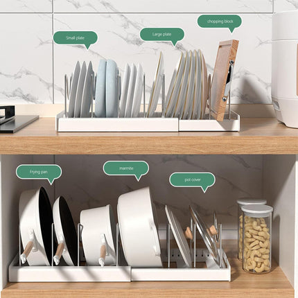 Adjustable Telescopic Pot Rack Cabinet Kitchen Sink Storage Shelf Organizer Use