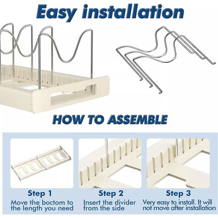Adjustable Telescopic Pot Rack Cabinet Kitchen Sink Storage Shelf Organizer Use