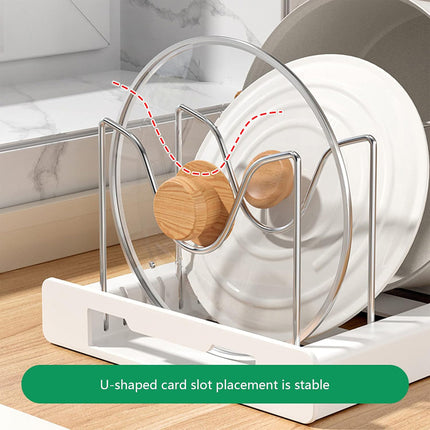 Adjustable Telescopic Pot Rack Cabinet Kitchen Sink Storage Shelf Organizer Use