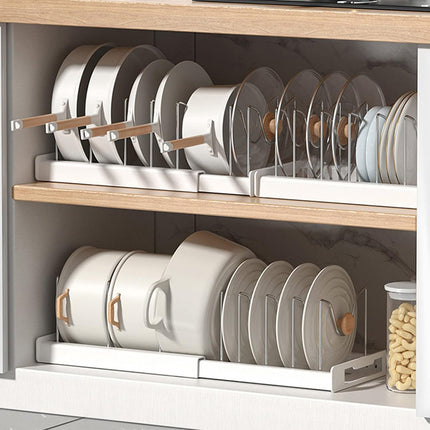 Adjustable Telescopic Pot Rack Cabinet Kitchen Sink Storage Shelf Organizer Use