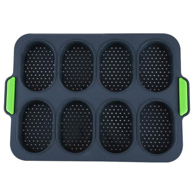 Silicone Cake Mould Oval 8 Compartment Non Stick Baking Pan Kitchen Tools Set
