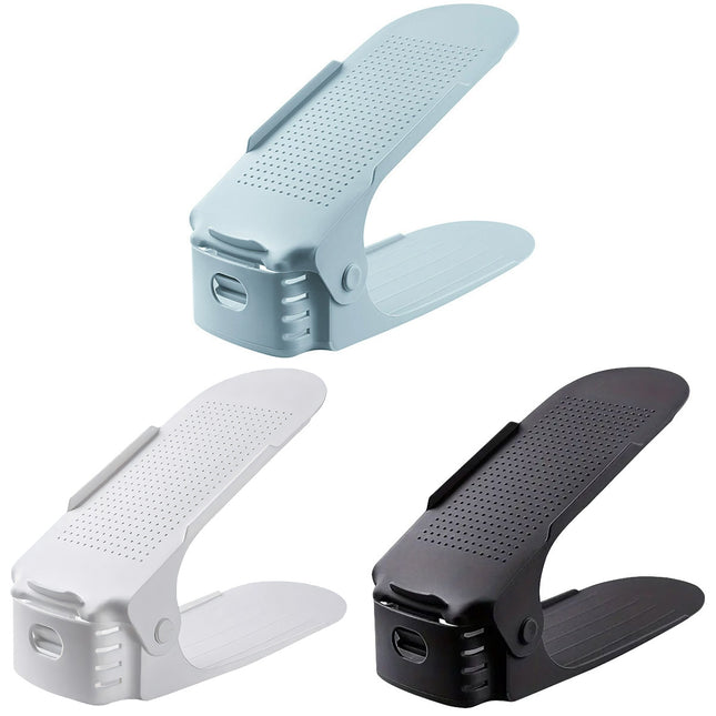 10pcs Double Layer Shoe Rack Three Gear Adjustable Shoe Support Space Saving