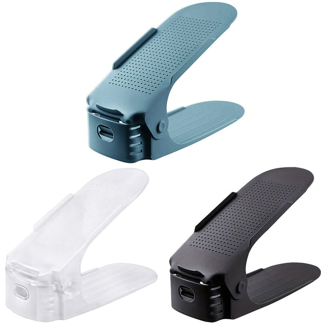 10pcs Double Layer Shoe Rack Three Gear Adjustable Shoe Support Space Saving