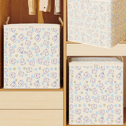 2pcs Large Capacity Clothes Quilt Storage Bags Foldable Zipper Moisture Proof