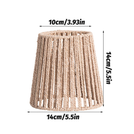 14cm Woven Paper Rope Lampshade Zen Style Khaki for Ceiling Pendant Light
