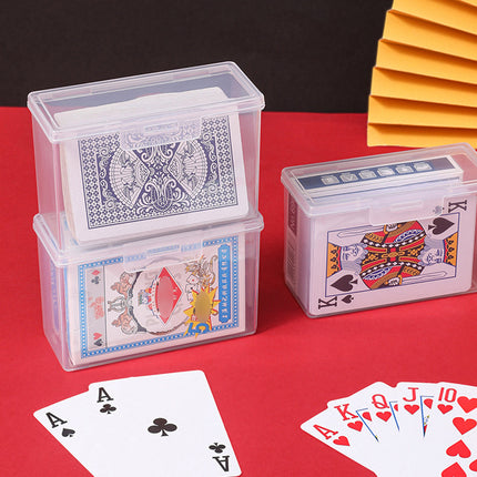 10PCS Card Storage Box Transparent Plastic Holder ID Business Card Organizer