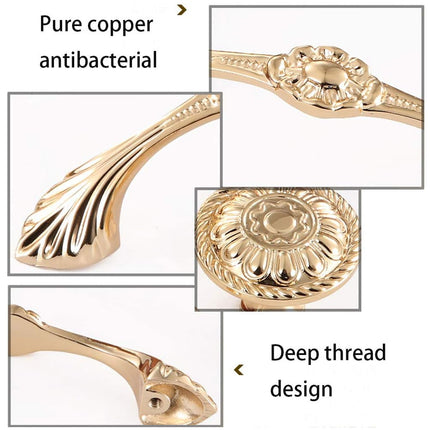 Pure Copper European Brass Drawer Handle Gold Cabinet Door Pull Wardrobe Knob