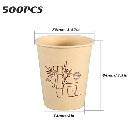 500PCS Disposable Paper Coffee Cups Food-Grade for Party Coffee Water Hot Cold