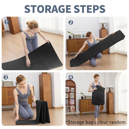 Thickened Folding Yoga Mat Sleeping Pad Portable Floor Nap Mattress for Exercise