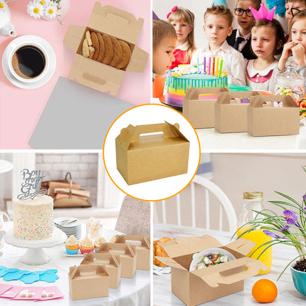 50PCS Fried Chicken Box Kraft Paper Takeaway Packaging Portable Food Container