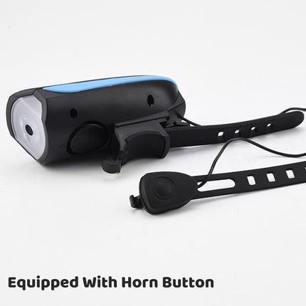 Rechargeable Bike Headlight With Horn Bright LED Waterproof For Night Use