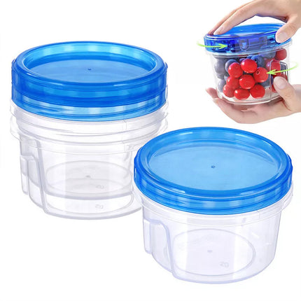 6PCS Reusable Food Storage Box Set Freezer Containers Lunch Prep Refrigerator