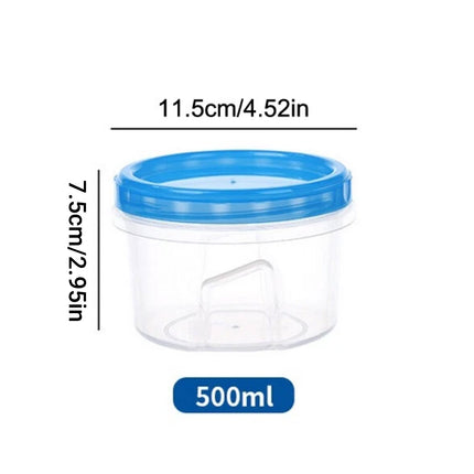 6PCS Reusable Food Storage Box Set Freezer Containers Lunch Prep Refrigerator