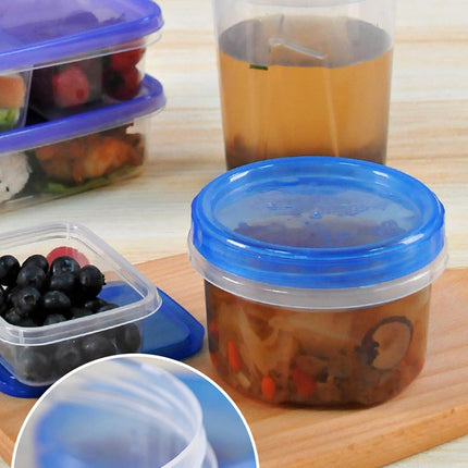 6PCS Reusable Food Storage Box Set Freezer Containers Lunch Prep Refrigerator