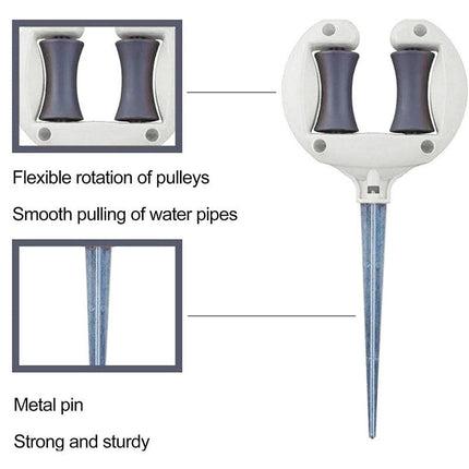 2pcs Garden Hose Stand Ground Insert Outdoor Watering Pipe Holder Positioning