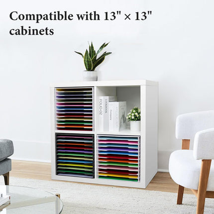 12 Tier Desktop Paper Organiser Scrapbook File Rack Office Home 33 x 30 x 33cm
