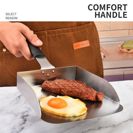 Stainless Steel Flat Bottom Food Spatula Cooking Spatula Kitchen Utensil Tools