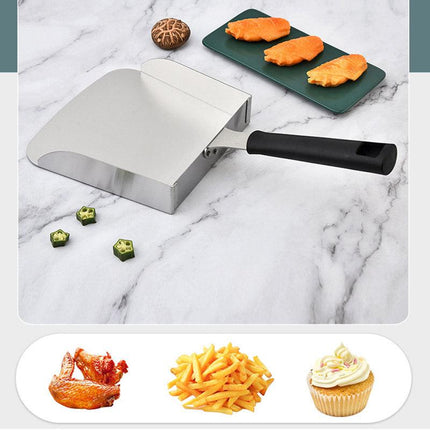 Stainless Steel Flat Bottom Food Spatula Cooking Spatula Kitchen Utensil Tools
