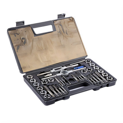 40PCS Tap and Die Set for Automotive Repair DIY Metal Wood Thread Cutting Tools