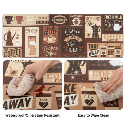 Printed Non Slip Door Floor Rug Mat Kitchen Bathroom Carpet Mat Water Absorbent