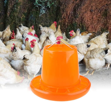 Chicken Feeder Trough Food Bowl Feed Pail Large Capacity for Poultry Coop Farm