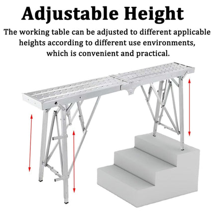 Folding Scaffolding Platform Galvanized Steel Pipe 150kg Load-Bearing Adjustable