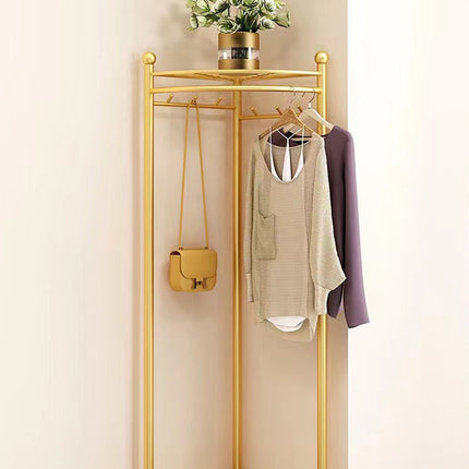 Corner Coat Rack Floor Standing Living Room Clothes Bag Storage Household Shelf