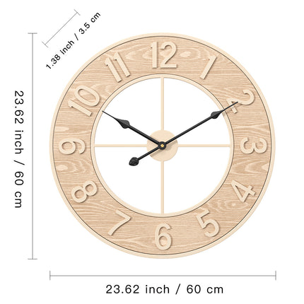 Living Room Wooden Clock Home Silent Clock Wall Mounted For Home Decoration