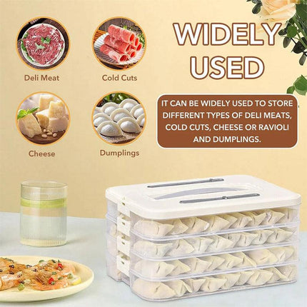 4 Layer Dumpling Box Kitchen Refrigerator Storage Container Frozen Food Crisper