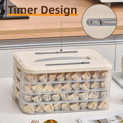 4 Layer Dumpling Box Kitchen Refrigerator Storage Container Frozen Food Crisper