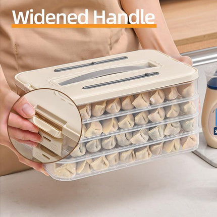 4 Layer Dumpling Box Kitchen Refrigerator Storage Container Frozen Food Crisper