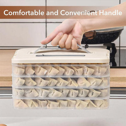 4 Layer Dumpling Box Kitchen Refrigerator Storage Container Frozen Food Crisper