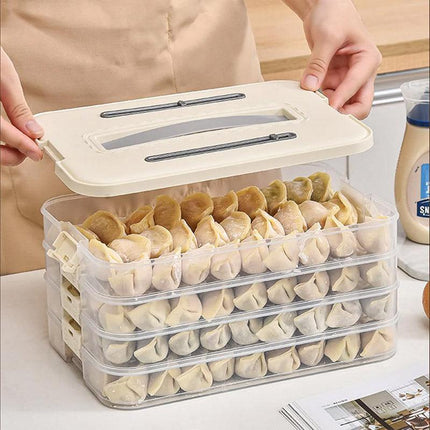 4 Layer Dumpling Box Kitchen Refrigerator Storage Container Frozen Food Crisper