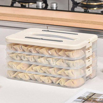4 Layer Dumpling Box Kitchen Refrigerator Storage Container Frozen Food Crisper