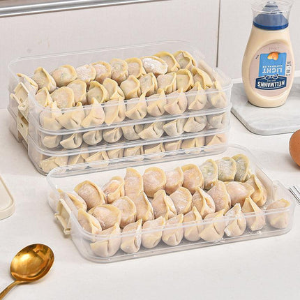 4 Layer Dumpling Box Kitchen Refrigerator Storage Container Frozen Food Crisper