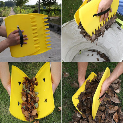 2pcs Outdoor Leaf Clip Plastic Rake Garden Tools Collecting Leaves Yard Cleanup