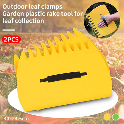 2pcs Outdoor Leaf Clip Plastic Rake Garden Tools Collecting Leaves Yard Cleanup