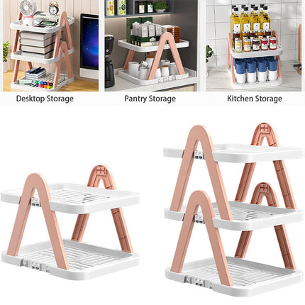 2/3 Tier Removable Shoe Rack Folding Storage Shelf Simple Space Saving Organizer
