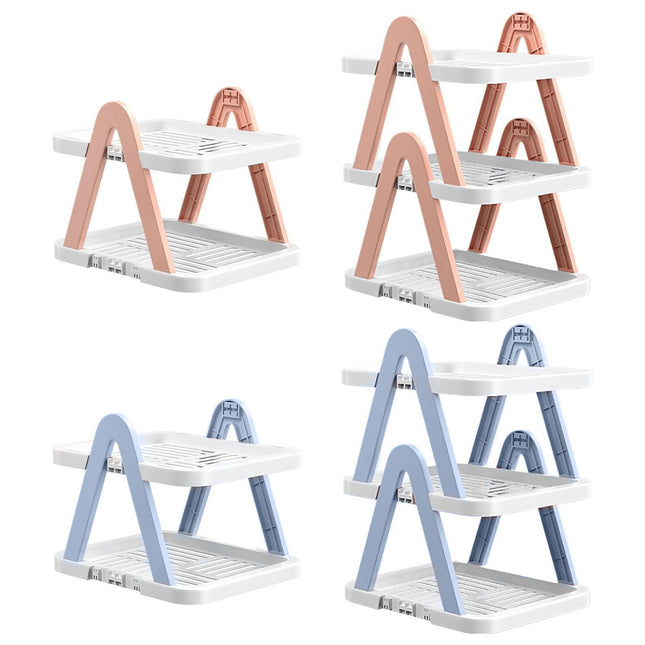2/3 Tier Removable Shoe Rack Folding Storage Shelf Simple Space Saving Organizer