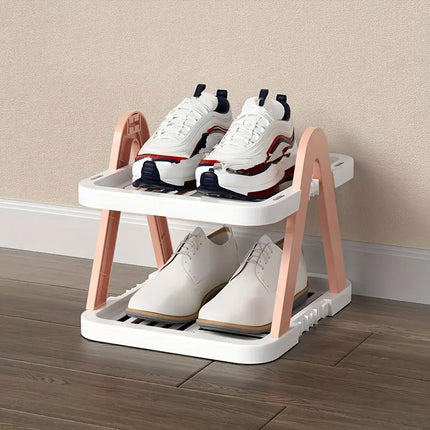 2/3 Tier Removable Shoe Rack Folding Storage Shelf Simple Space Saving Organizer