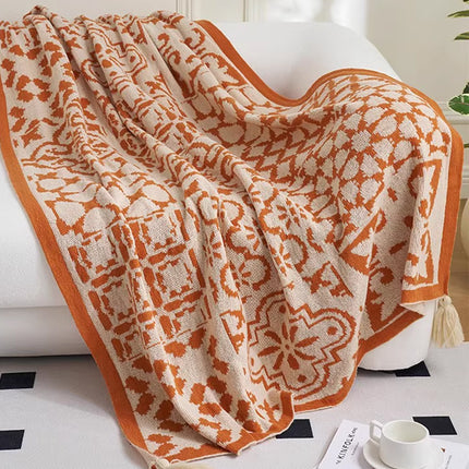 Bohemian Style Sofa Blanket Soft Washable Decorative for Couch Bed Living Room