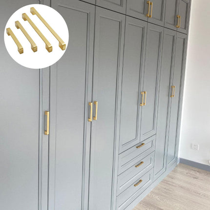 Modern Simple Handle Wardrobe Cabinet Drawer Pull All Copper Gold Door Handle