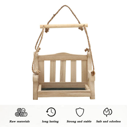Outdoor Hanging Wooden Bird Feeder Garden Wild Bird Feeding Station House
