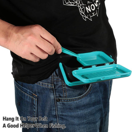 Red Worm Bait Box Large Fishing Tackle Container Moisture Retention Live Storage