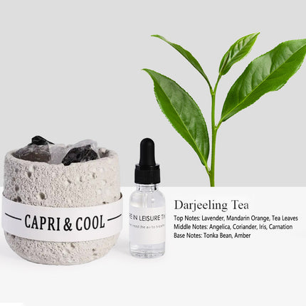 Crystal Stone Oil Diffuser Passive Aromatherapy Set White Natural Bedroom Decor