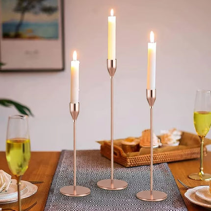 3PCS Simple Metal Candle Holder Decoration Rustproof Home Living Room Tabletop