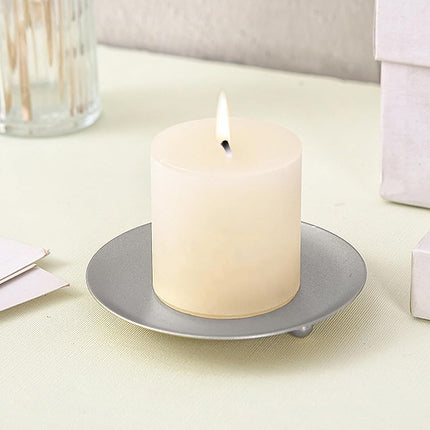 4PCS Metal Candle Holder Aromatherapy Candle Base Tray for Home Living Room
