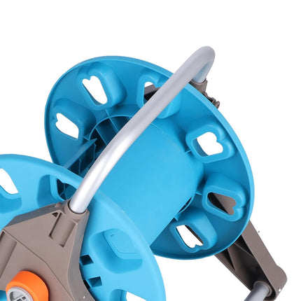 30M Garden Water Hose Reel Rack Heavy Duty Portable Pipe Holder Outdoor Storage