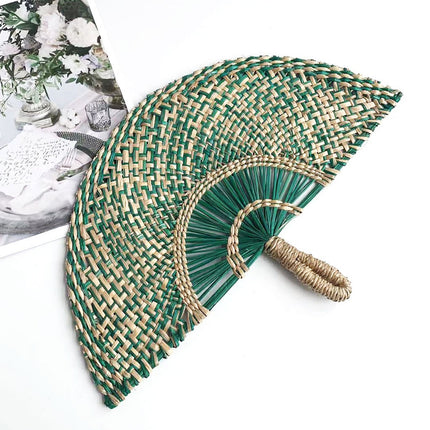 Creative Handwoven Fan for Home Decoration Summer Cooling Party Gift Portable